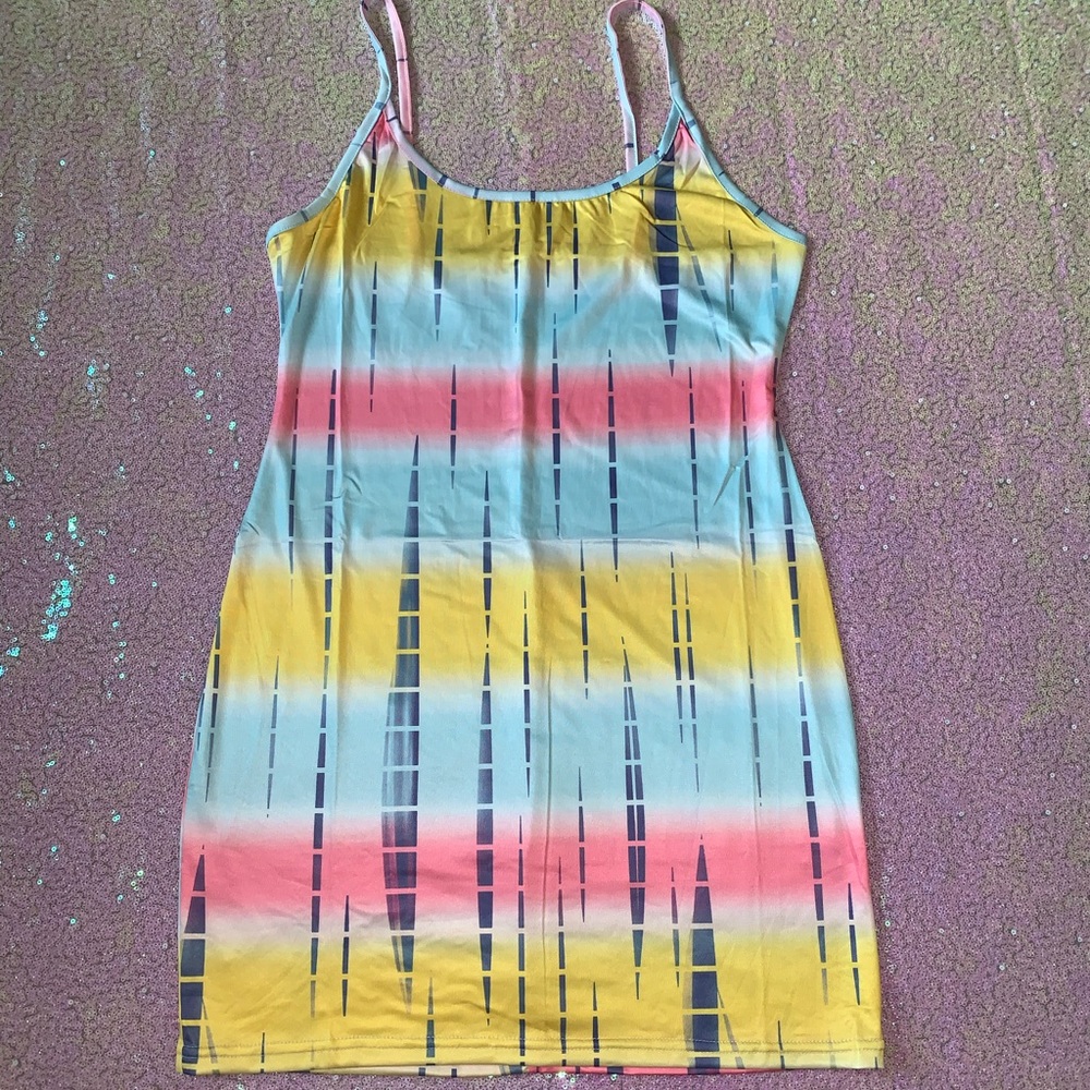 Multicolor Mini Dress